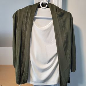 Alfred Dunner tank top with caridgan